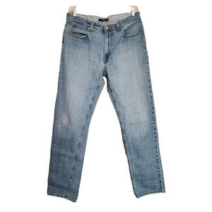 Axist Mens Straight Leg Jeans Size 36 x 34 Blue Cotton